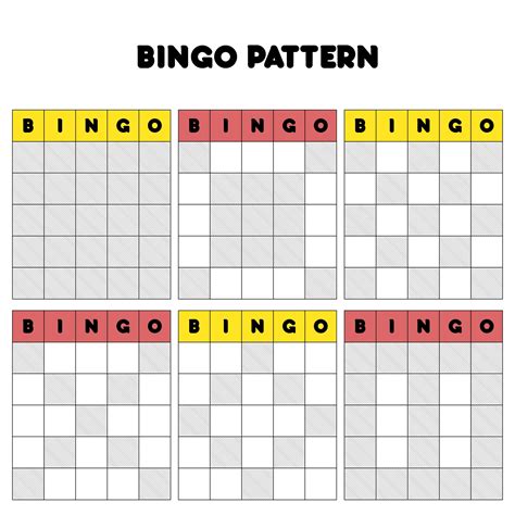 printable popular bingo patterns